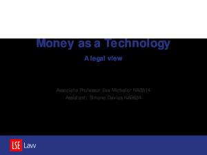 money as a technology